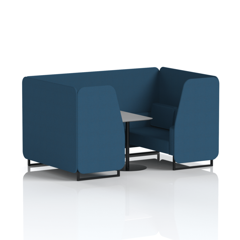 Brixworth Booth With Black Legs And Grey Table In Single Tone - Image 59