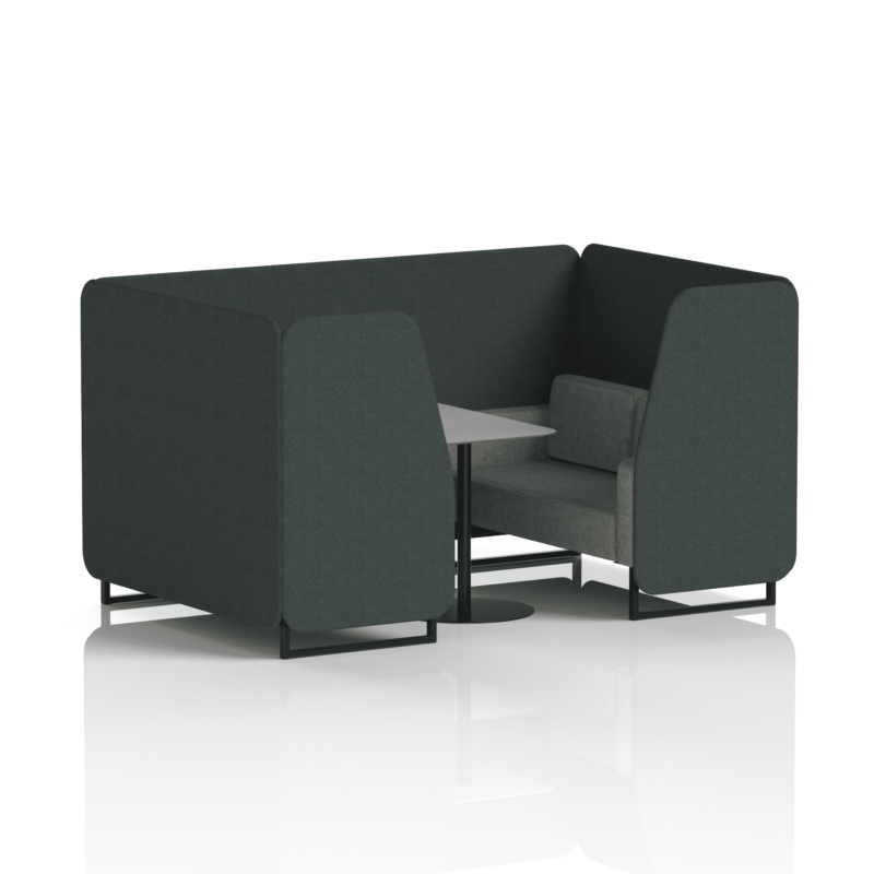 Brixworth Booth With Black Legs And Grey Table In Two Tone - Image 32