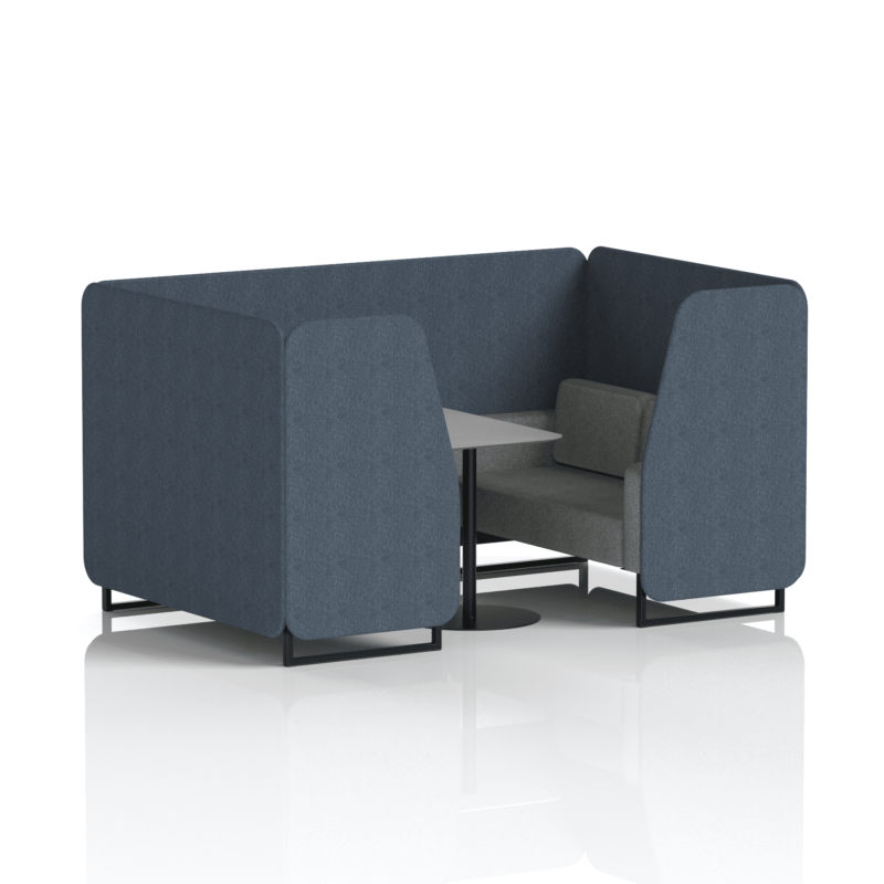 Brixworth Booth With Black Legs And Grey Table In Two Tone - Image 33