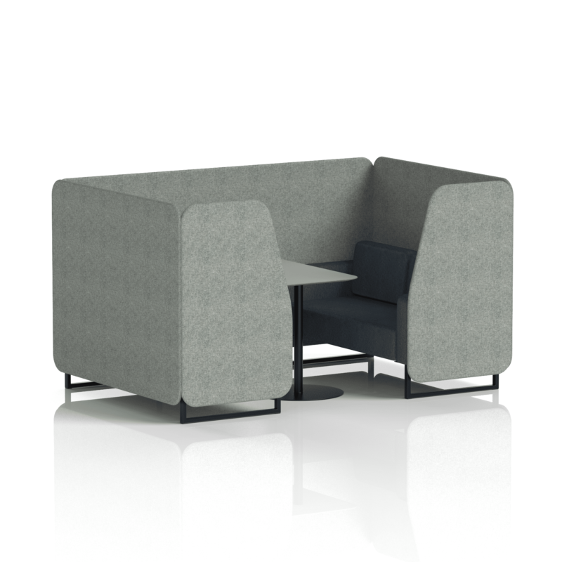 Brixworth Booth With Black Legs And Grey Table In Two Tone - Image 35