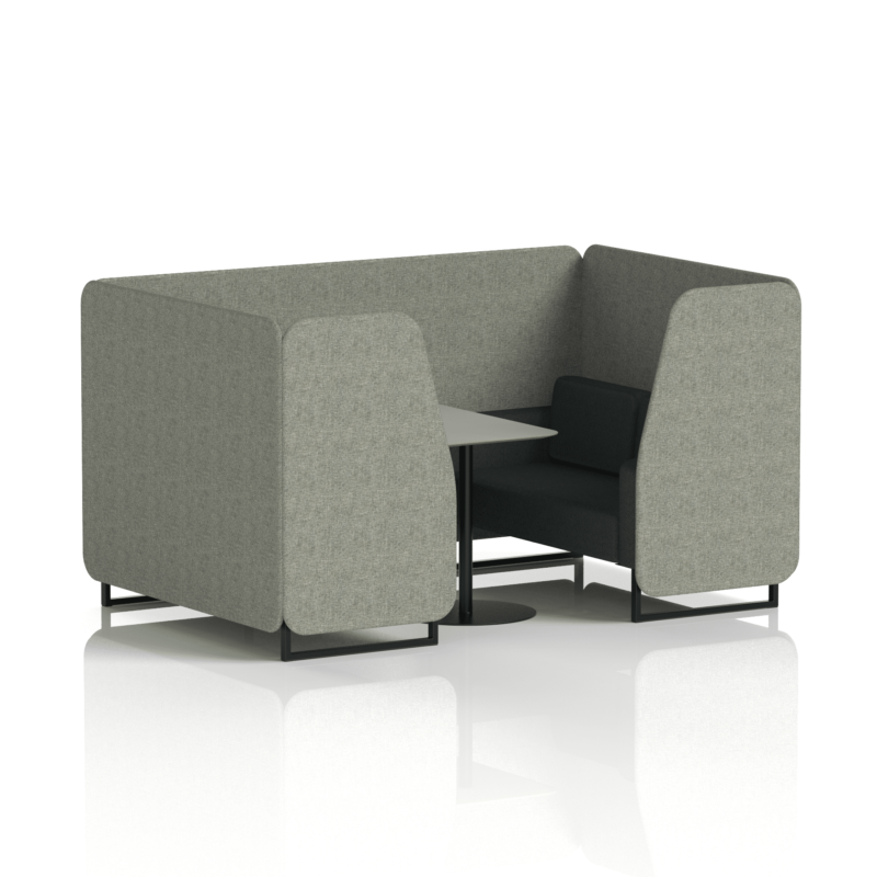 Brixworth Booth With Black Legs And Grey Table In Two Tone - Image 36
