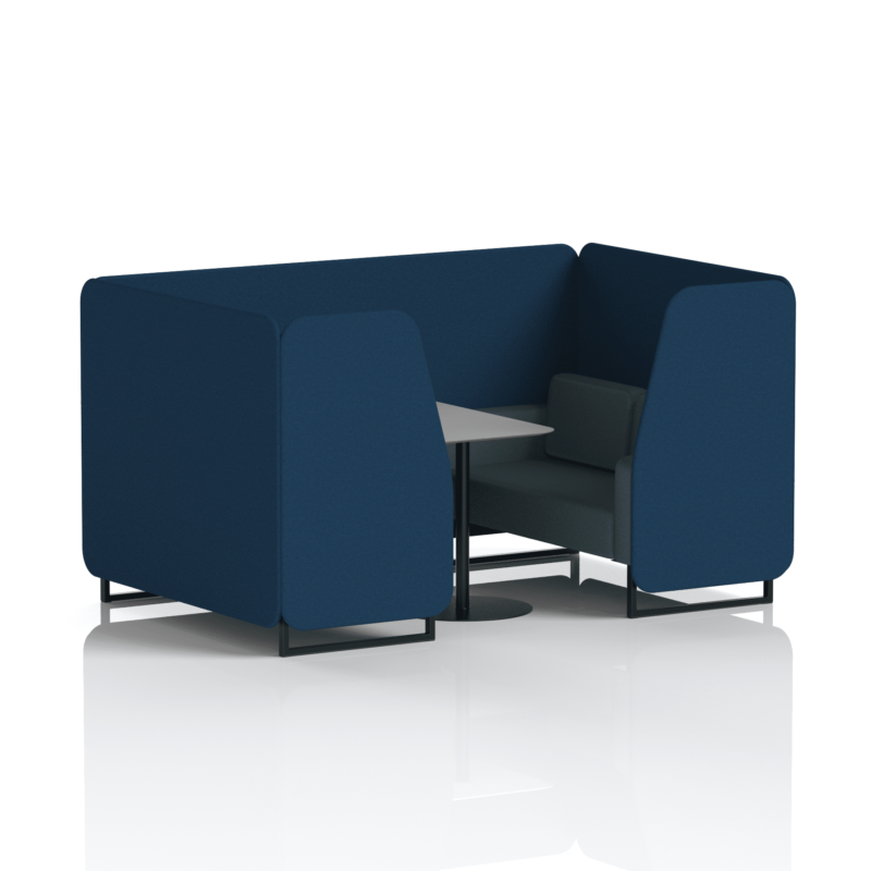 Brixworth Booth With Black Legs And Grey Table In Two Tone - Image 38