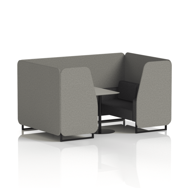 Brixworth Booth With Black Legs And Grey Table In Two Tone - Image 40