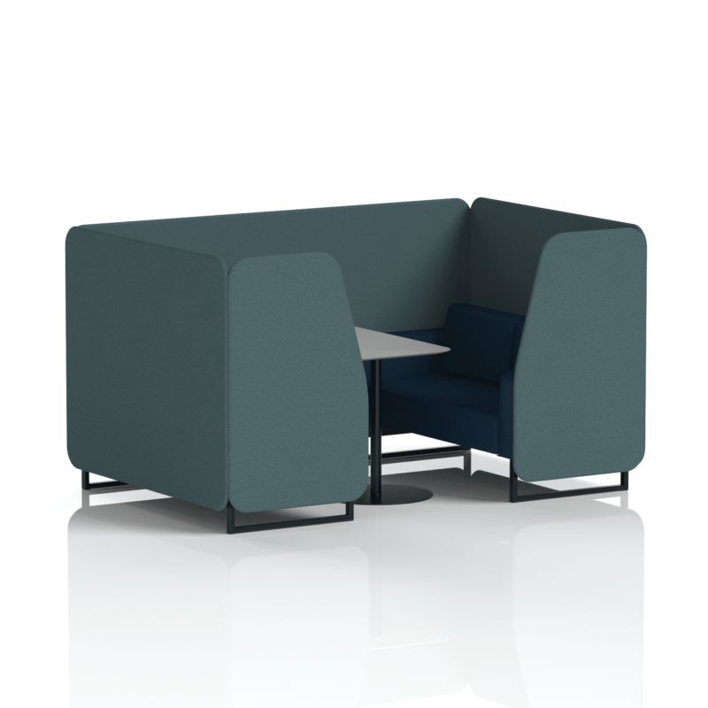 Brixworth Booth With Black Legs And Grey Table In Two Tone - Image 41