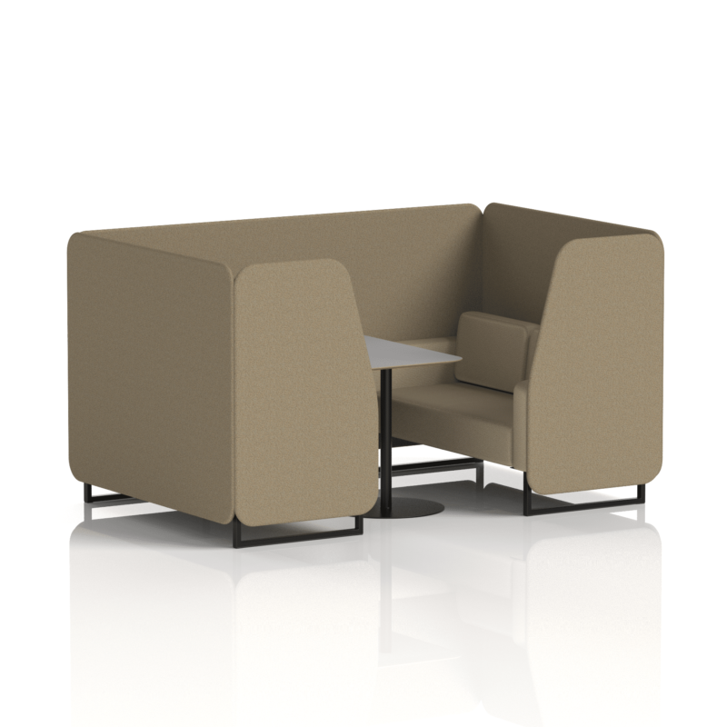 Brixworth Booth With Black Legs And Grey Table In Two Tone - Image 43