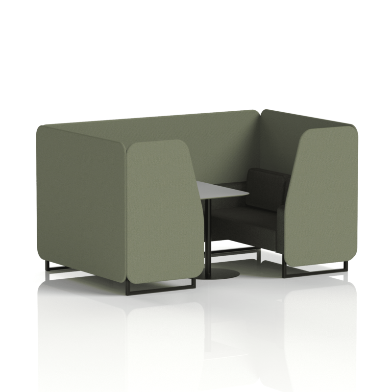 Brixworth Booth With Black Legs And Grey Table In Two Tone - Image 44