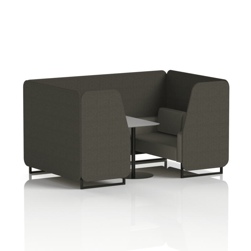 Brixworth Booth With Black Legs And Grey Table In Two Tone - Image 46