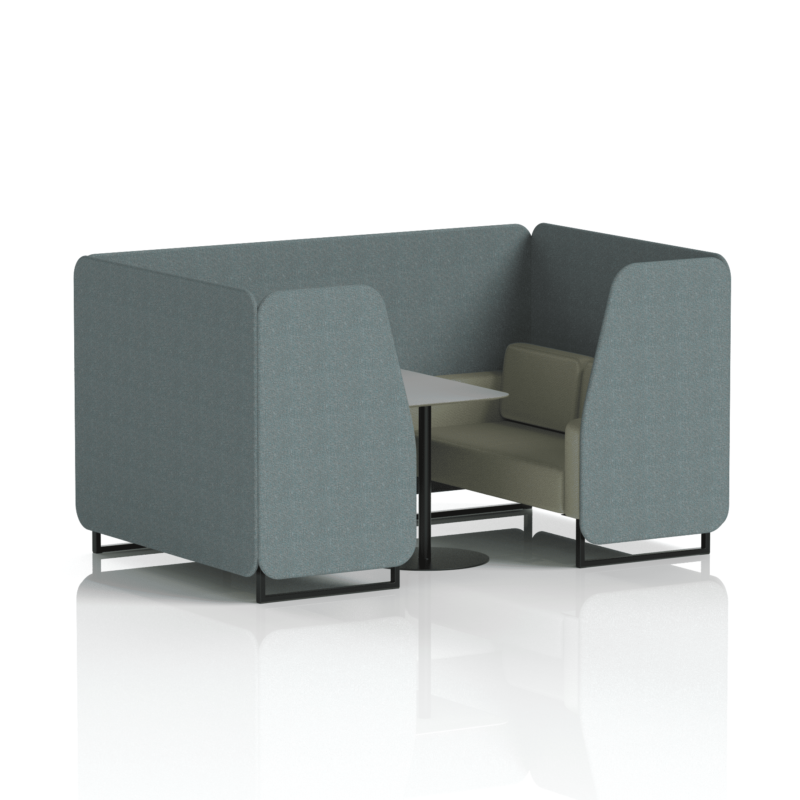 Brixworth Booth With Black Legs And Grey Table In Two Tone - Image 48