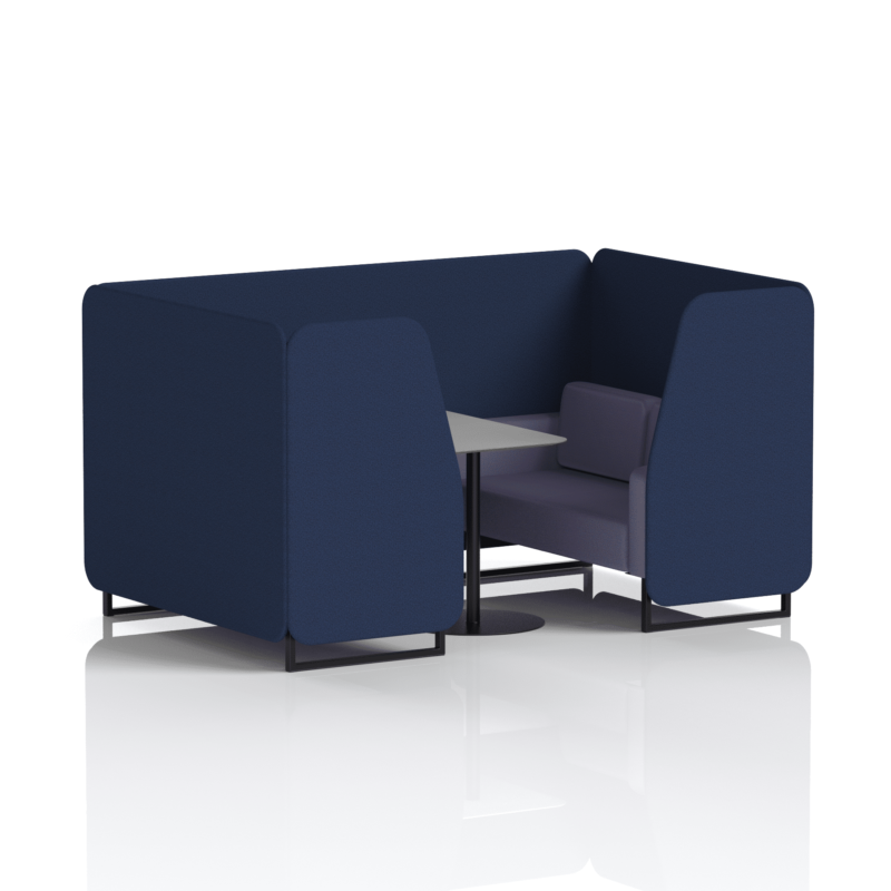 Brixworth Booth With Black Legs And Grey Table In Two Tone - Image 50