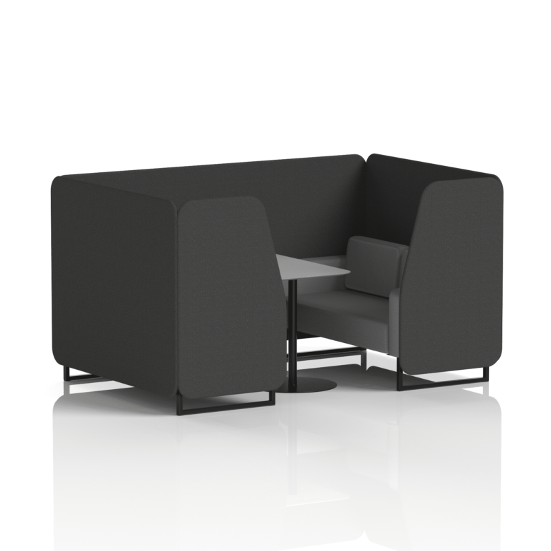 Brixworth Booth With Black Legs And Grey Table In Two Tone - Image 51