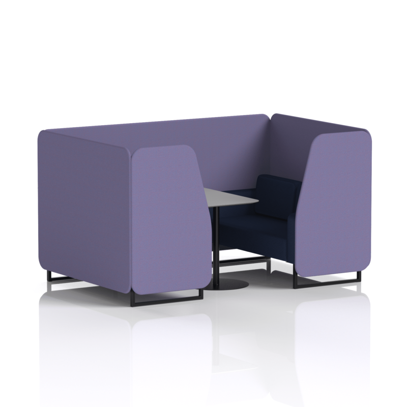 Brixworth Booth With Black Legs And Grey Table In Two Tone - Image 52