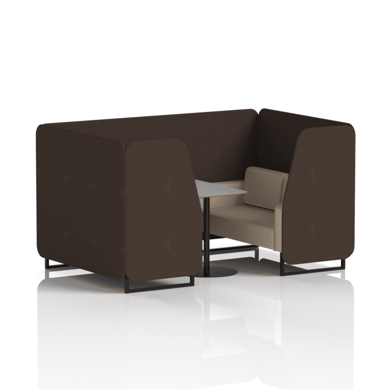 Brixworth Booth With Black Legs And Grey Table In Two Tone - Image 54