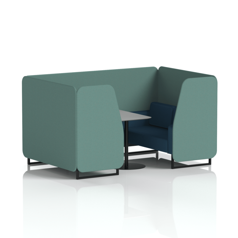 Brixworth Booth With Black Legs And Grey Table In Two Tone - Image 55