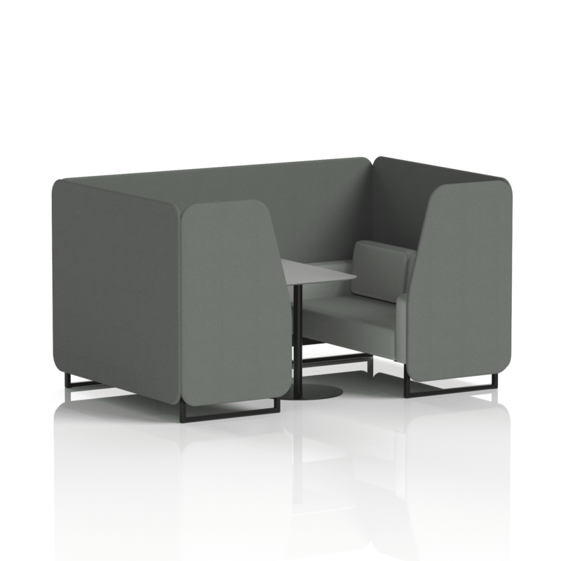 Brixworth Booth With Black Legs And Grey Table In Two Tone - Image 56
