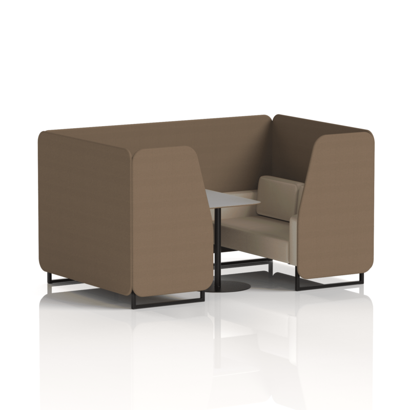 Brixworth Booth With Black Legs And Grey Table In Two Tone - Image 57
