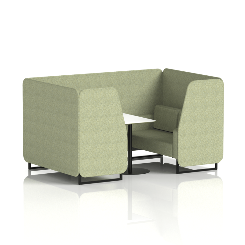 Brixworth Booth With Black Legs And White Table In Single Tone - Image 31