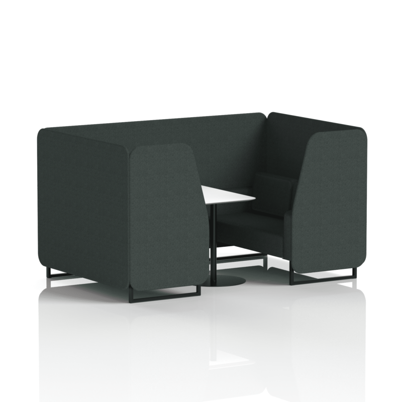 Brixworth Booth With Black Legs And White Table In Single Tone - Image 32