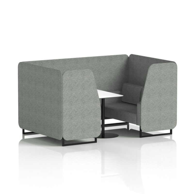 Brixworth Booth With Black Legs And White Table In Single Tone - Image 35