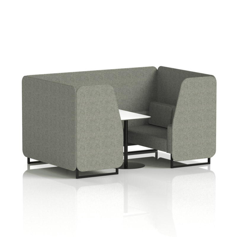 Brixworth Booth With Black Legs And White Table In Single Tone - Image 36
