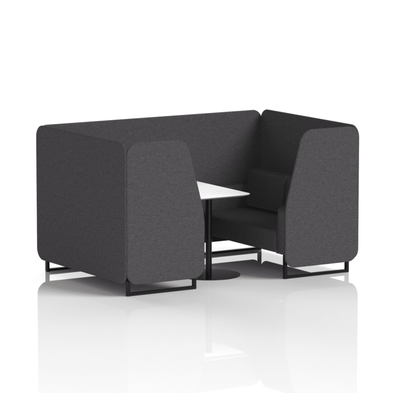 Brixworth Booth With Black Legs And White Table In Single Tone - Image 37