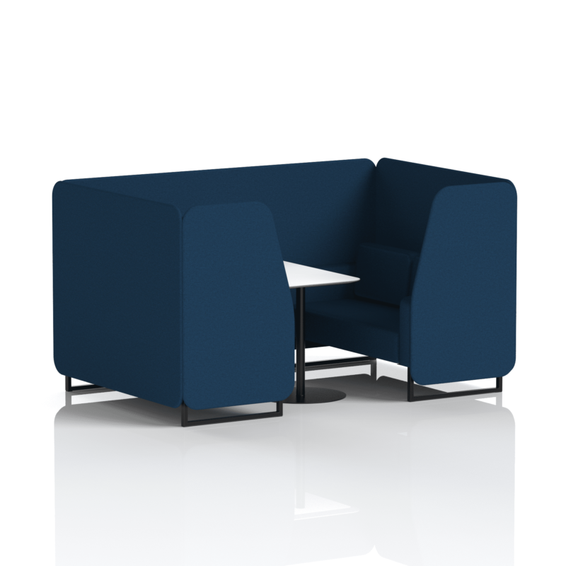 Brixworth Booth With Black Legs And White Table In Single Tone - Image 38