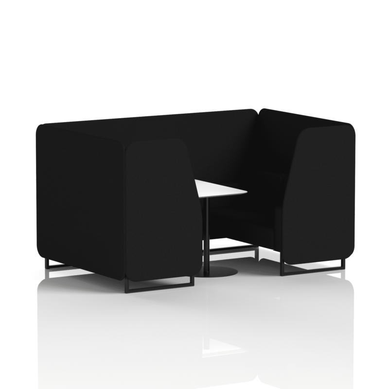 Brixworth Booth With Black Legs And White Table In Single Tone - Image 39