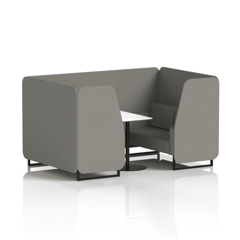 Brixworth Booth With Black Legs And White Table In Single Tone - Image 40