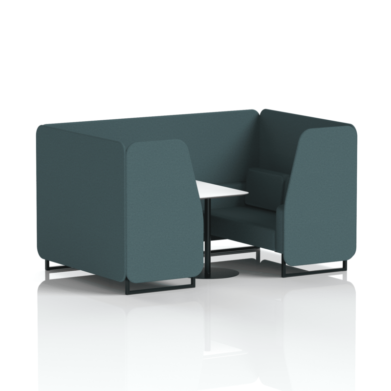 Brixworth Booth With Black Legs And White Table In Single Tone - Image 41