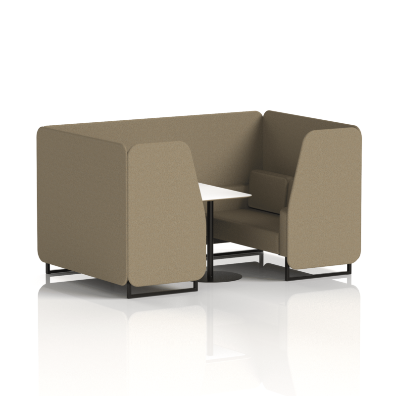 Brixworth Booth With Black Legs And White Table In Single Tone - Image 43