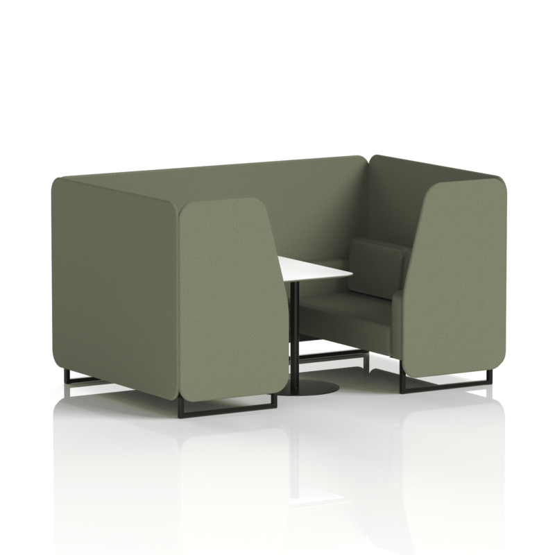 Brixworth Booth With Black Legs And White Table In Single Tone - Image 44