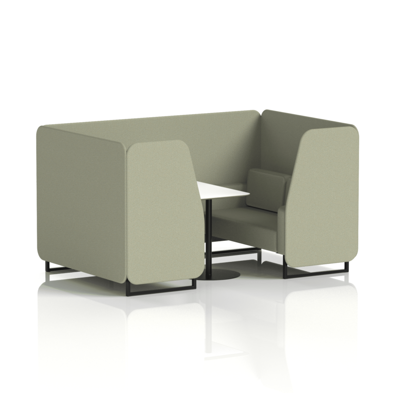 Brixworth Booth With Black Legs And White Table In Single Tone - Image 45