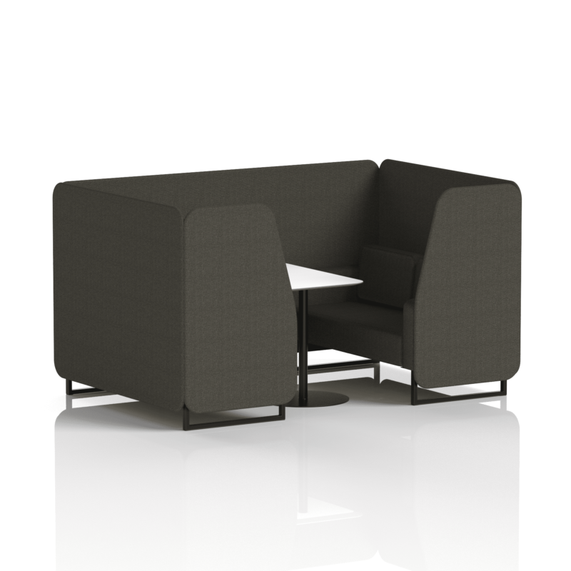 Brixworth Booth With Black Legs And White Table In Single Tone - Image 46