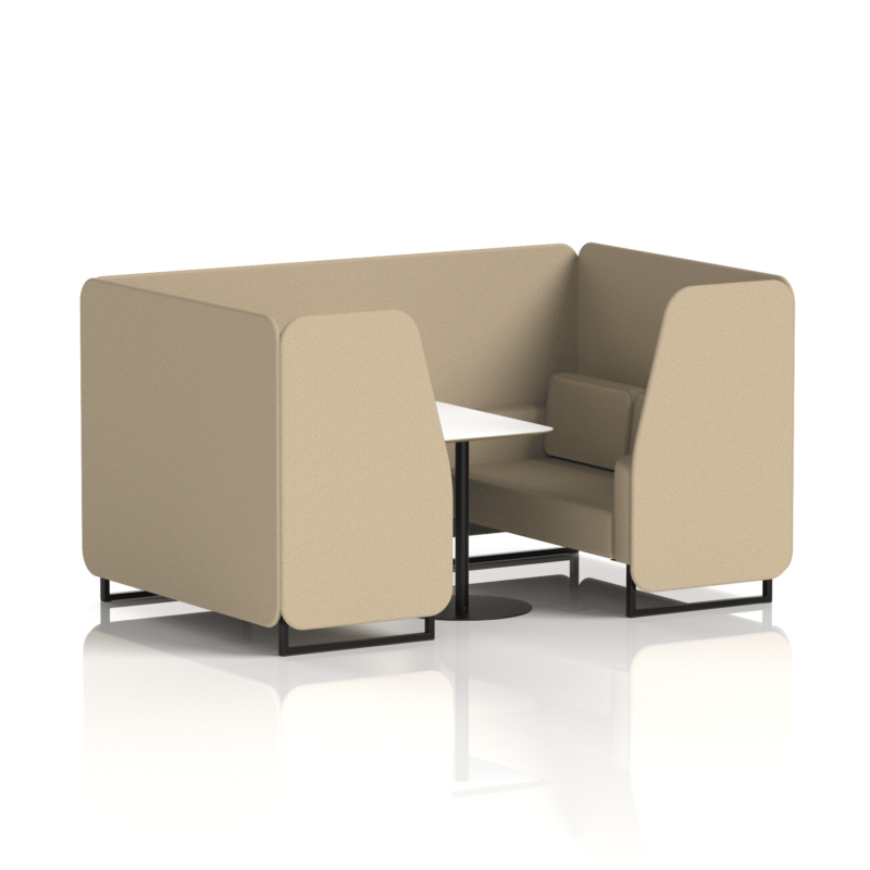 Brixworth Booth With Black Legs And White Table In Single Tone - Image 47