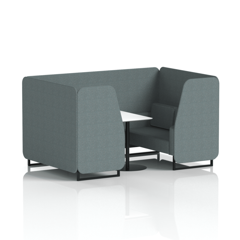 Brixworth Booth With Black Legs And White Table In Single Tone - Image 48