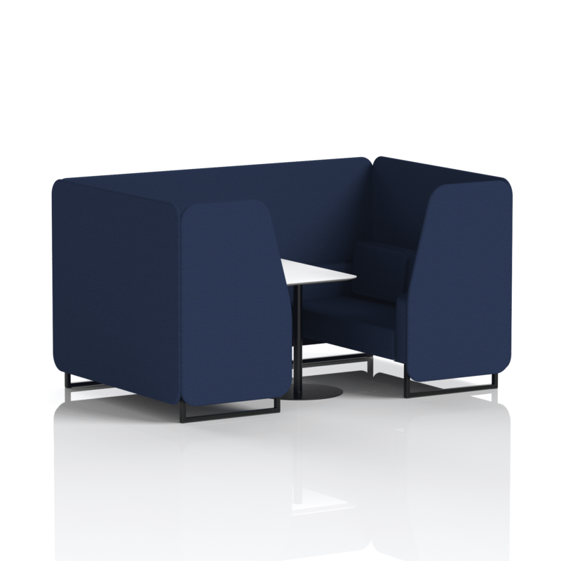 Brixworth Booth With Black Legs And White Table In Single Tone - Image 50