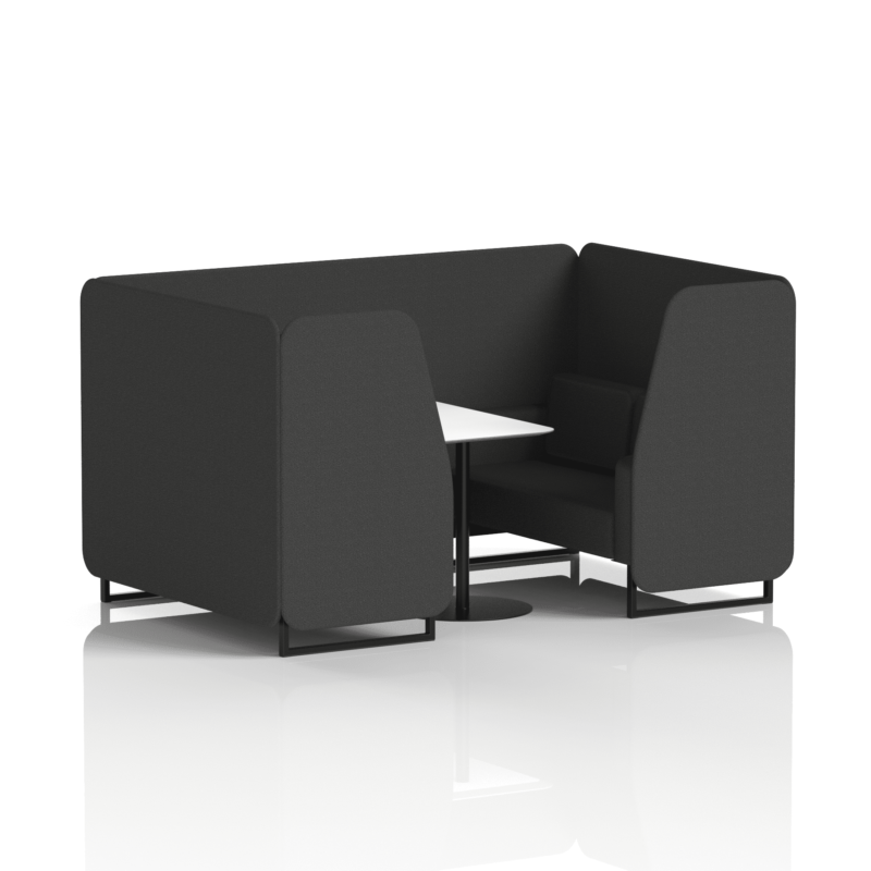 Brixworth Booth With Black Legs And White Table In Single Tone - Image 51