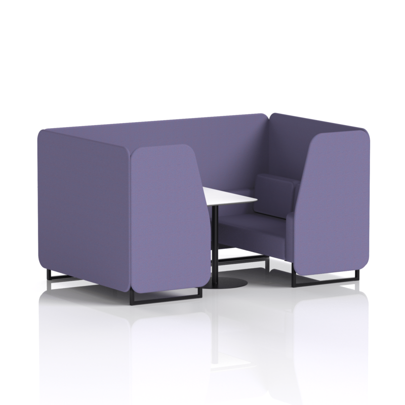 Brixworth Booth With Black Legs And White Table In Single Tone - Image 52