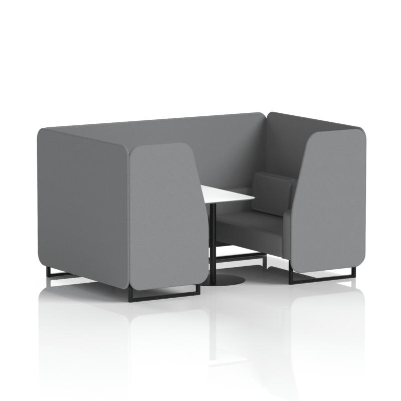 Brixworth Booth With Black Legs And White Table In Single Tone - Image 53