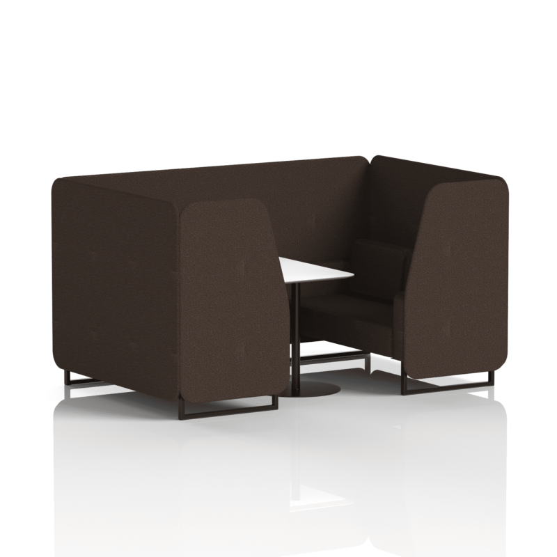 Brixworth Booth With Black Legs And White Table In Single Tone - Image 54