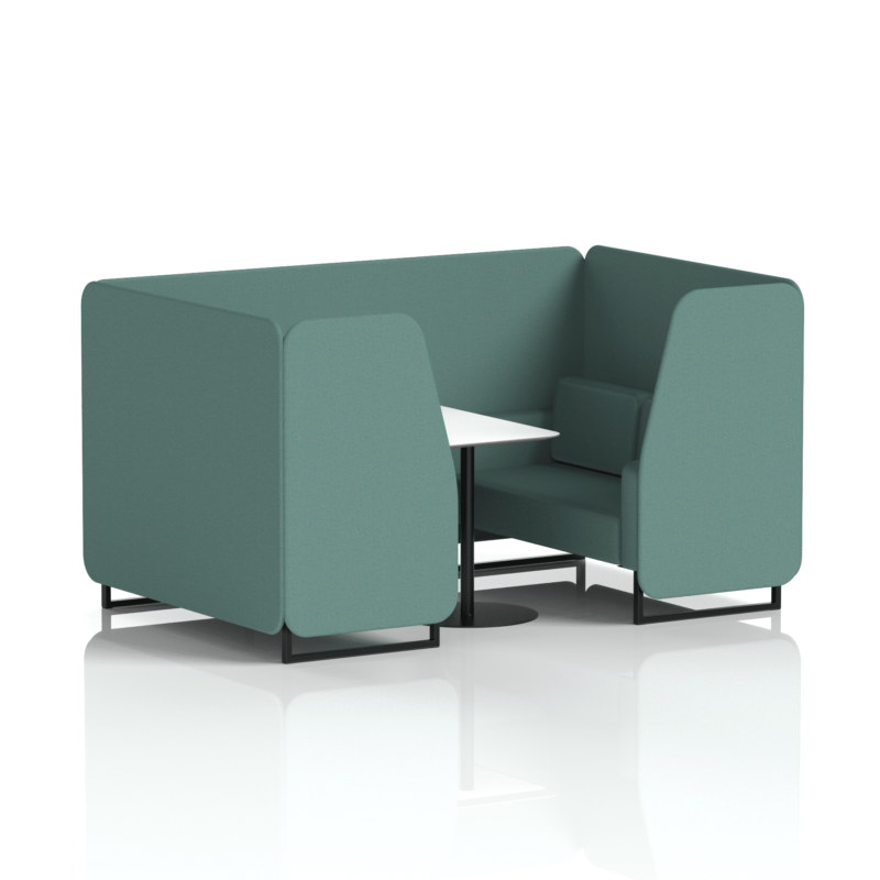 Brixworth Booth With Black Legs And White Table In Single Tone - Image 55