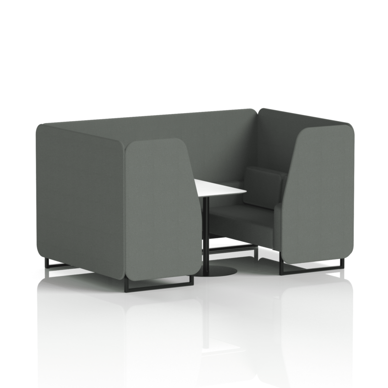 Brixworth Booth With Black Legs And White Table In Single Tone - Image 56