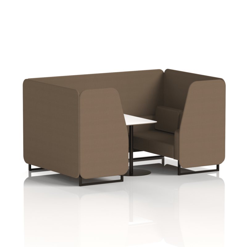 Brixworth Booth With Black Legs And White Table In Single Tone - Image 57