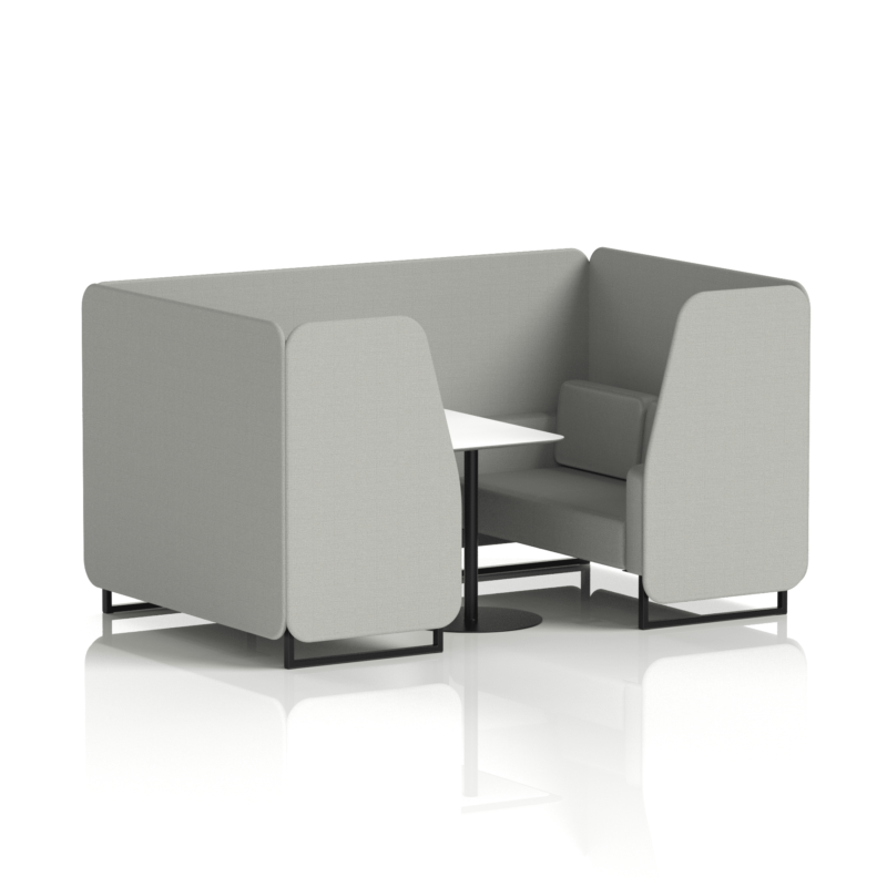 Brixworth Booth With Black Legs And White Table In Single Tone - Image 58