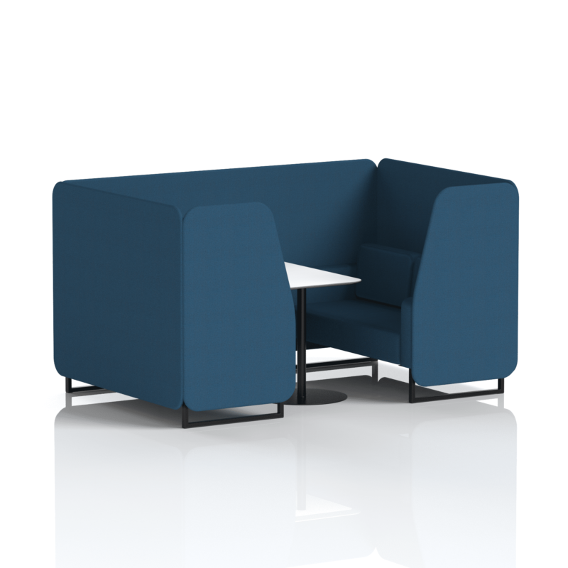 Brixworth Booth With Black Legs And White Table In Single Tone - Image 59