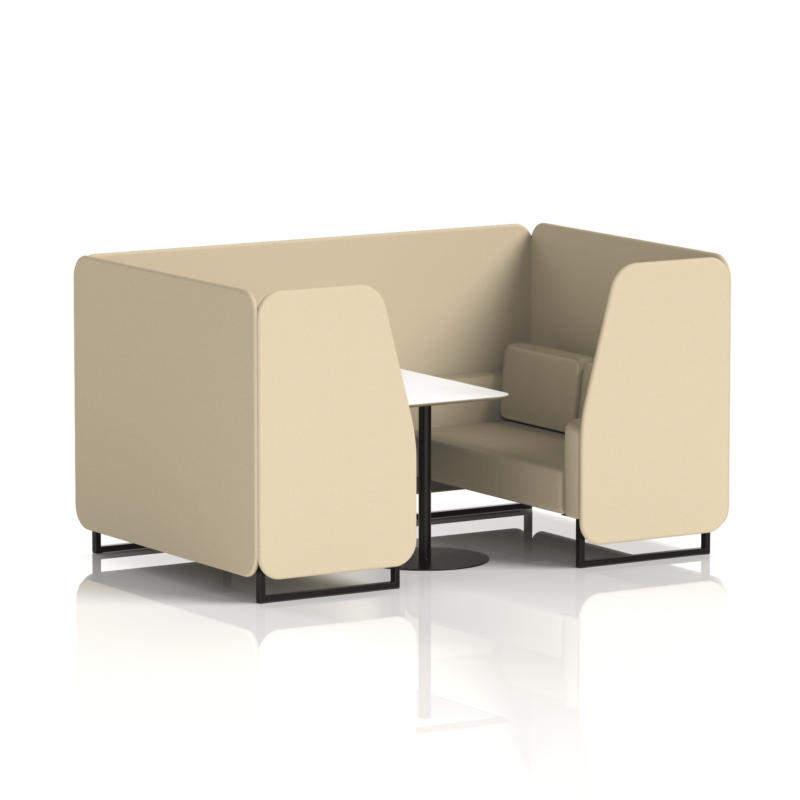Brixworth Booth With Black Legs And White Table In Single Tone - Image 60
