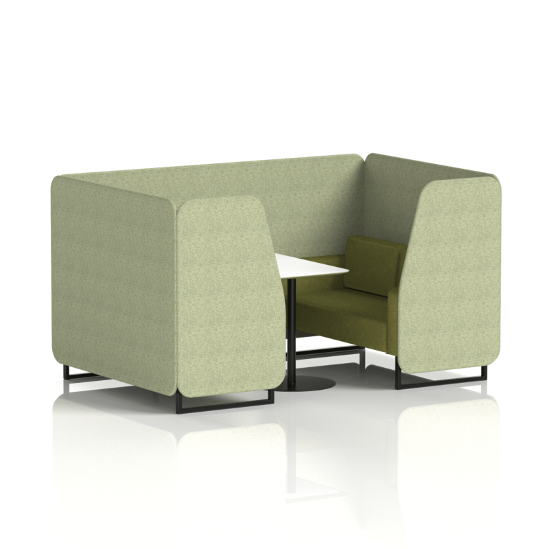 Brixworth Booth With Black Legs And White Table In Two Tone - Image 31