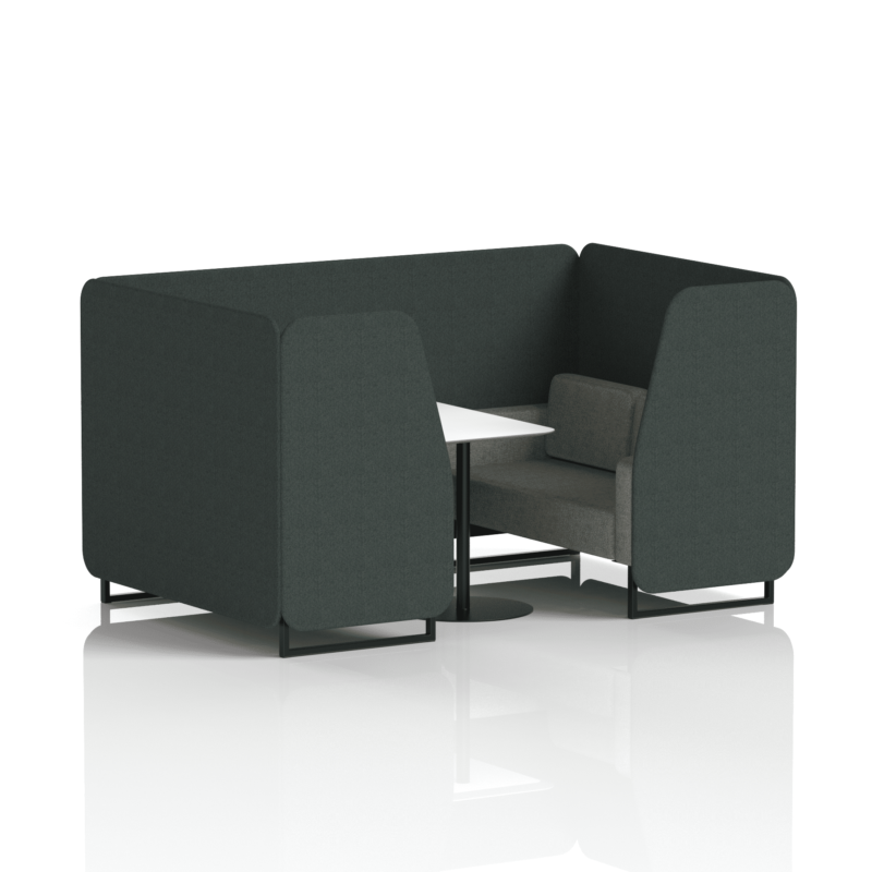 Brixworth Booth With Black Legs And White Table In Two Tone - Image 32