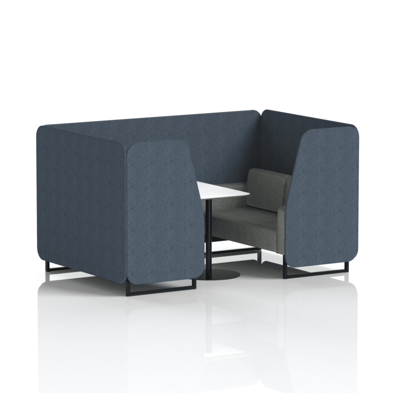 Brixworth Booth With Black Legs And White Table In Two Tone - Image 33