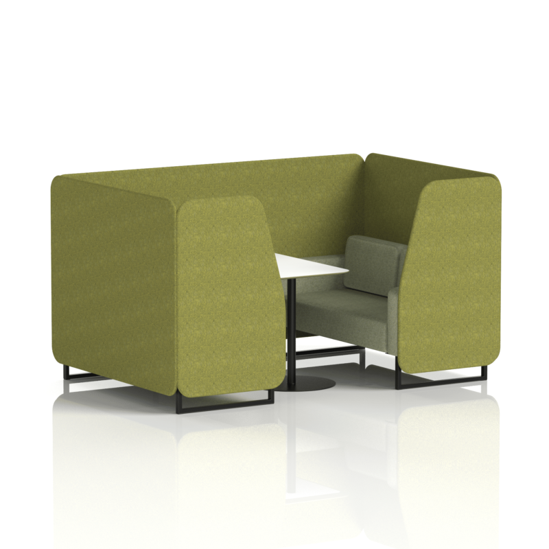 Brixworth Booth With Black Legs And White Table In Two Tone - Image 34