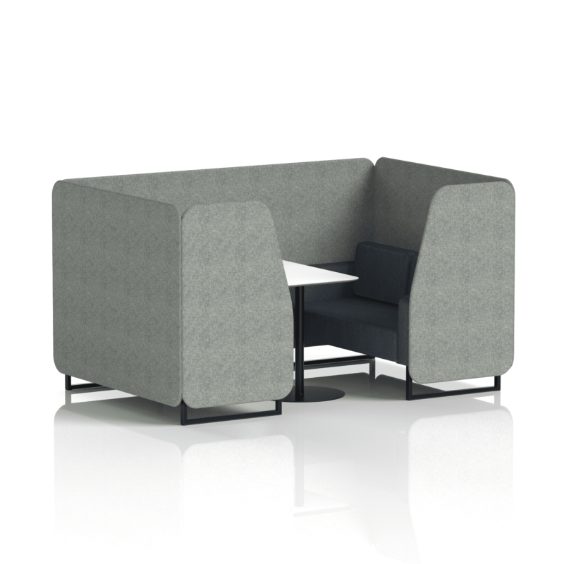 Brixworth Booth With Black Legs And White Table In Two Tone - Image 35